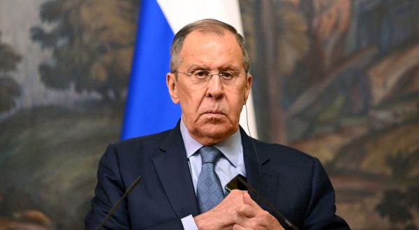 epa10737718 Russian Foreign Minister Sergei Lavrov looks on during a joint press conference with Oman's Foreign Minister Sayyid Badr bin Hamad bin Hamood Albusaidi and the Gulf Cooperation Council (GCC) Secretary General Jasem Mohamed AlBudaiwi (both not pictured) following a meeting of Sergei Lavrov with his counterparts of the GCC member states in Moscow, Russia, 10 July 2023.  EPA/NATALIA KOLESNIKOVA / POOL