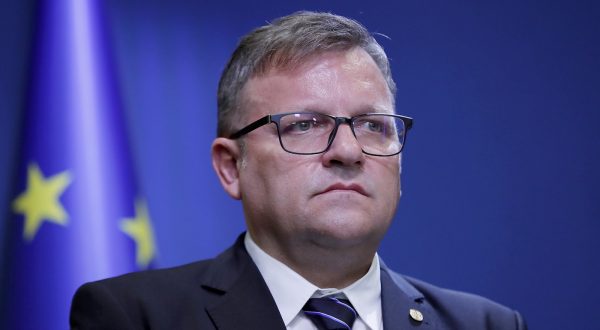 epa10743562 (FILE) - Romania's Minister of Labour and Social Protection Marius Budai during a press conference at the Government headquarters, in Bucharest, Romania, 12 June 2023 (issued 13 July 2023). Romania's Labour Minister Marius Budai resigned amid an elderly care facilities scandal, the announcement of the resignation was made on 13 July 2023 by Romanian Prime Minister Ciolacu at the beginning of a government meeting. Prosecutors from the anti-organized crime agency (DIICOT) and Romanian police searched dozens of homes of individuals as part of an investigation into the mistreatment and exploitation of elderly and disabled people from elderly care facilities and nursing homes near Bucharest. DIICOT inquiry showed that the victims were subjected to inhumane treatments or degrading treatment, were not given sufficient food and adequate medical treatment, or were pushed into forced labor. The National Authority for Consumer Protection (ANPC) closed on 06 July 2023, one of the residential centers intended for adults with disabilities or in vulnerable situations, from Ilfov county, and temporarily stopped the activity in two other centers that were checked by DIICOT personnel. All the elderly care centers around the country are subject of government agency inspections.  EPA/ROBERT GHEMENT
