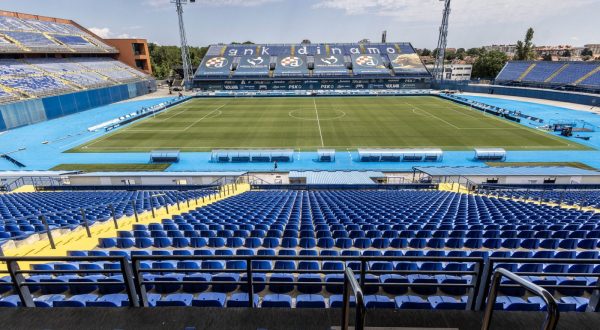 Zagreb, 20.7.2023 - GNK Dinamo je održao media day na stadionu Maksimir na kojem su pokazali nove dresove i komentirali početak sezone trener prve momčadi Igor Bišćan te igrači Josip Mišić, Stefan Ristovski, Dino Perić i Martin Baturina. Na slici stadion Maksimir.
Foto Hina/ Dario GRZELJ/ dag