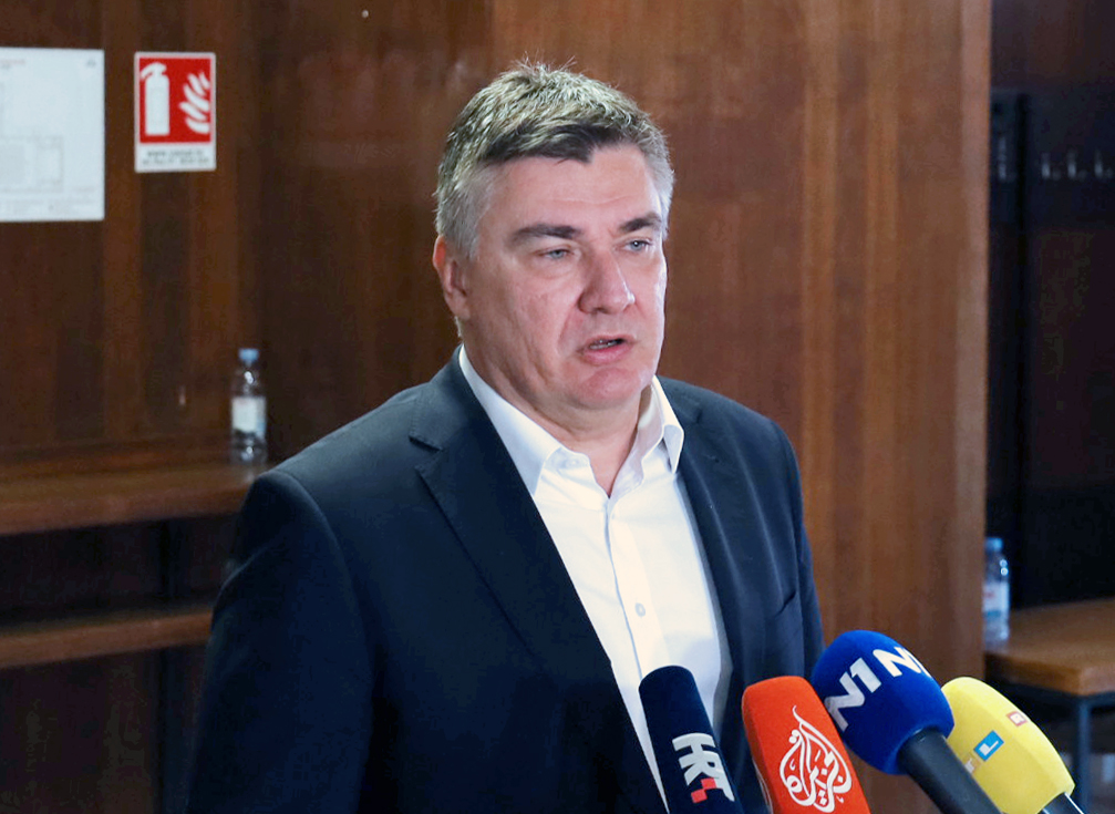Krapinske Toplice, 20.7.2023.- Sveèana sjednica Opæinskog vijeæa Opæine Krapinske Toplice povodom 30. godinjice Opæine. Na slici predsjednik Republike Zoran Milanoviæ. 
foto HINA/ Sinia KALAJDIJA/ ua