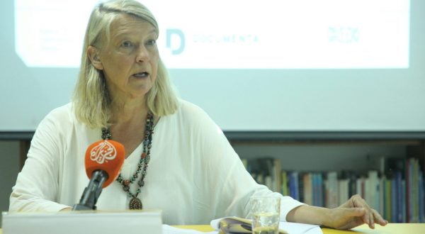 Zagreb,26.7.2023.- Vesna Teršelić i Veselinka Kastratović iz Documente-Centra za suočavanje s prošlošću predstavile su Izvještaj o praćenju suđenja za ratne zločine za 2022.Na slici Vesna Teršelić. foto HINA/Tomislav PAVLEK/tp
