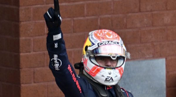 epa10777410 Dutch Formula One driver Max Verstappen of Red Bull Racing celebrates after winning the 2023 Formula 1 Belgian Grand Prix at the Circuit de Spa-Francorchamps racetrack in Stavelot, Belgium, 30 July 2023.  EPA/CHRISTIAN BRUNA