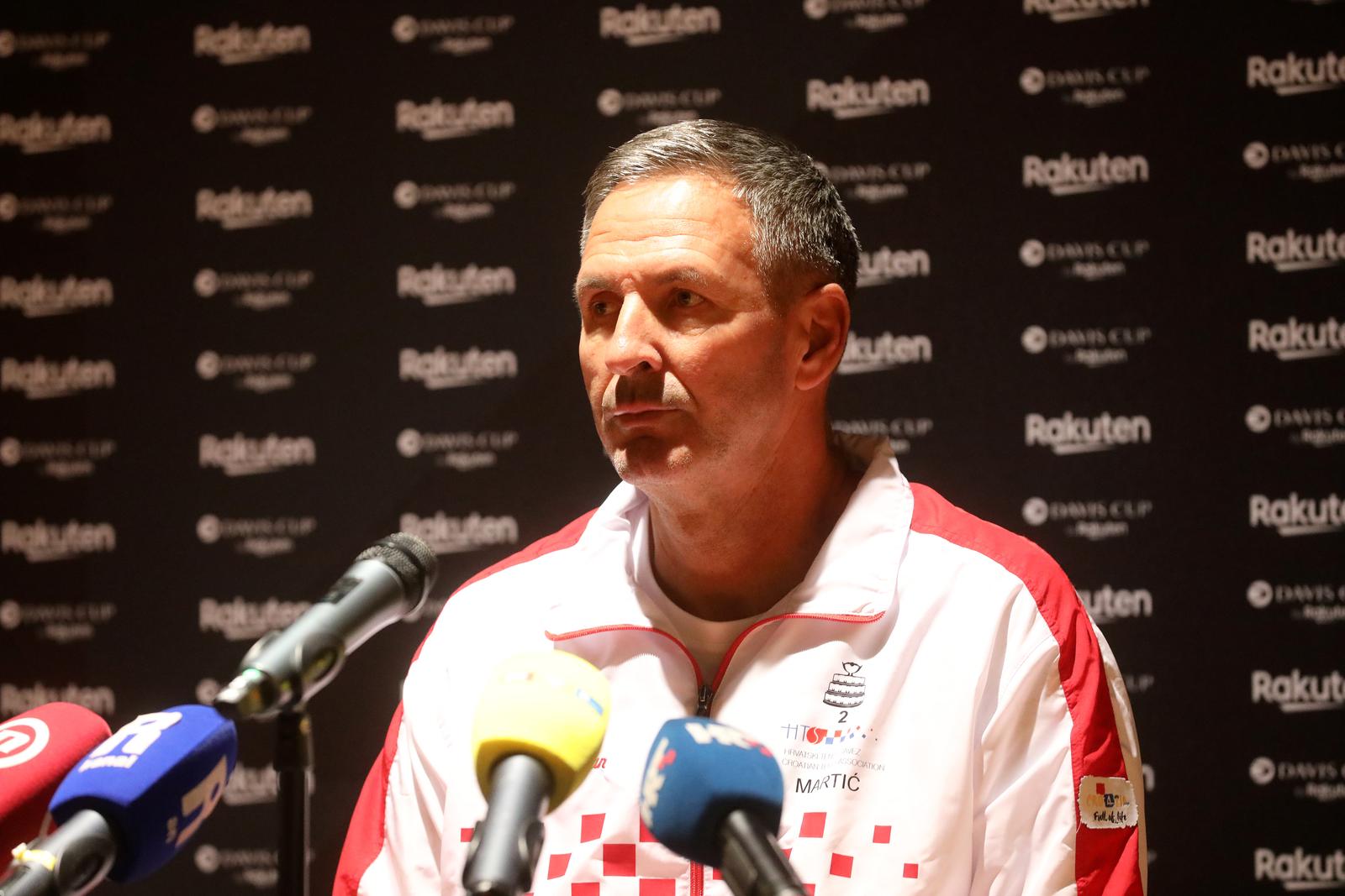 31.01.2023., Rijeka - Konferencija za medije izbornika Hrvatske Davis Cup reprezentacije Vedrana Martica u sportskom centru Zamet.
 Photo: Goran Kovacic/PIXSELL