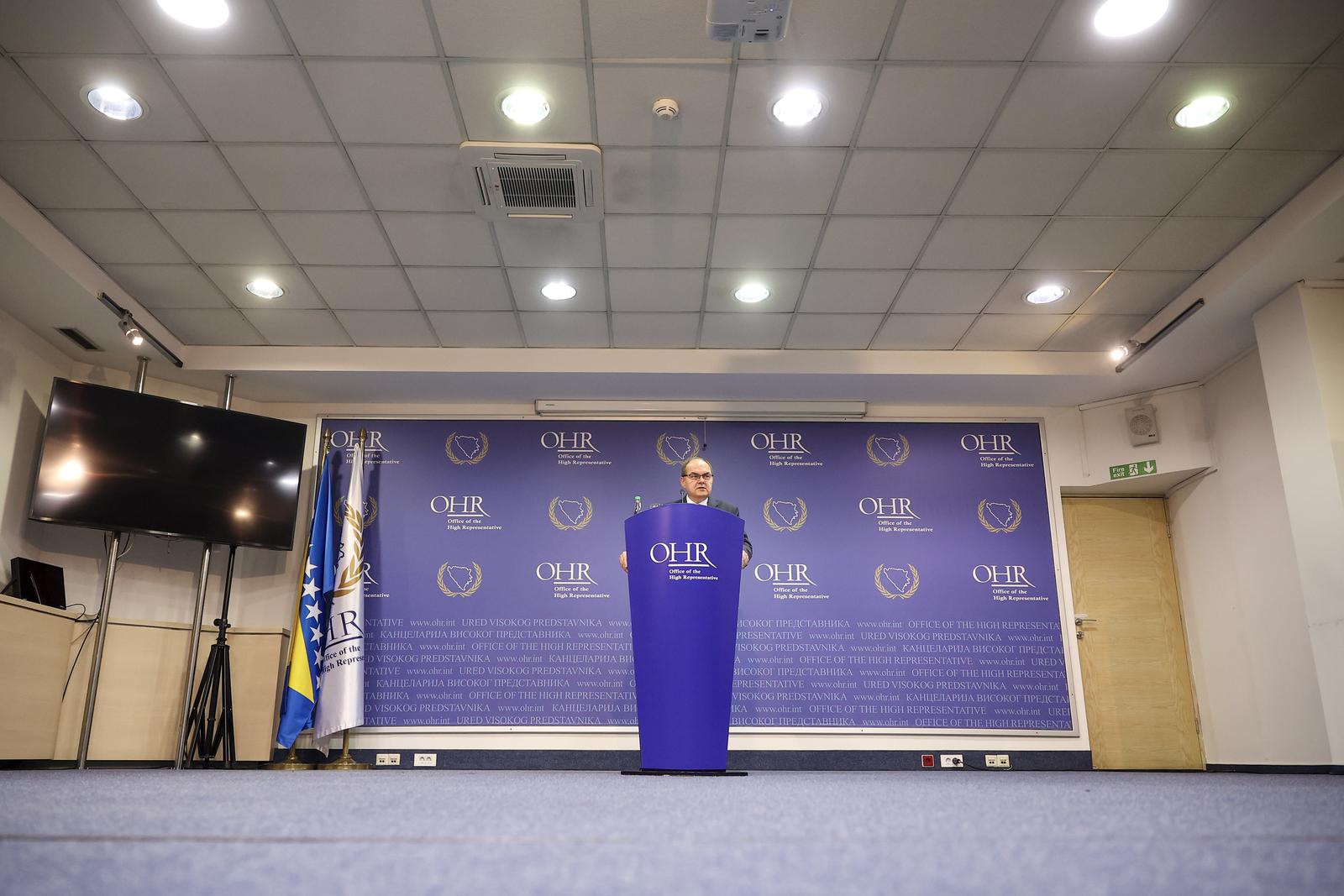 01.07.2023., Sarajevo, Bosna i Hercegovina - Visoki predstavnik u BiH Christian Schmidt odrzao je konferenciju za medije. Photo: Armin Durgut/PIXSELL