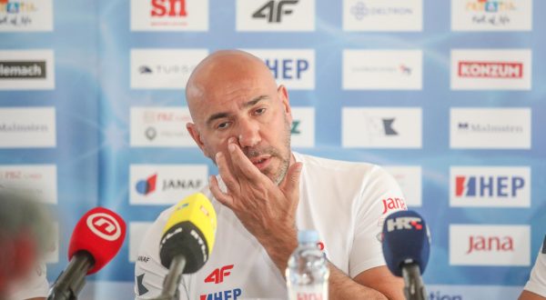 02.07.2023., Zagreb - Konferencija za medije na kojoj je izbornik Tucak predstavio 16-toricu igraca s kojima putuje na posljednje pripreme u SAD uoci odlaska na Svjetsko prvenstvo. 
 
 Photo: Slavko Midzor/PIXSELL