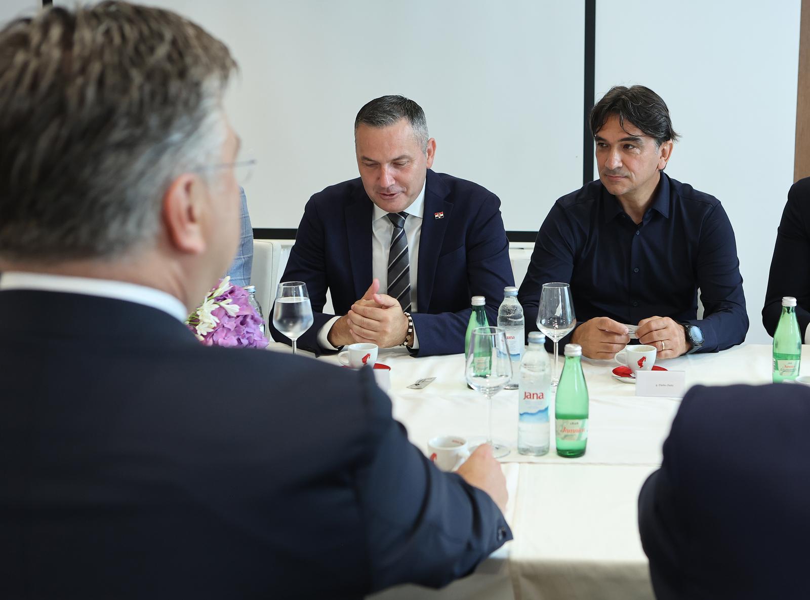 03.07.2023., Velika Gorica - Svecano potpisivanje Sporazuma o darovanju zemljista izmedju Vlade RH i Hrvatskog nogometnog saveza. Photo: Marko Prpic/PIXSELL