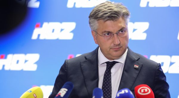03.07.2023., Zagreb - Nakon sjednice Sireg predsjednistva HDZ-a premijer Andrej Plenkovic dao je izjavu za medije.  Photo: Tomislav Miletic/PIXSELL