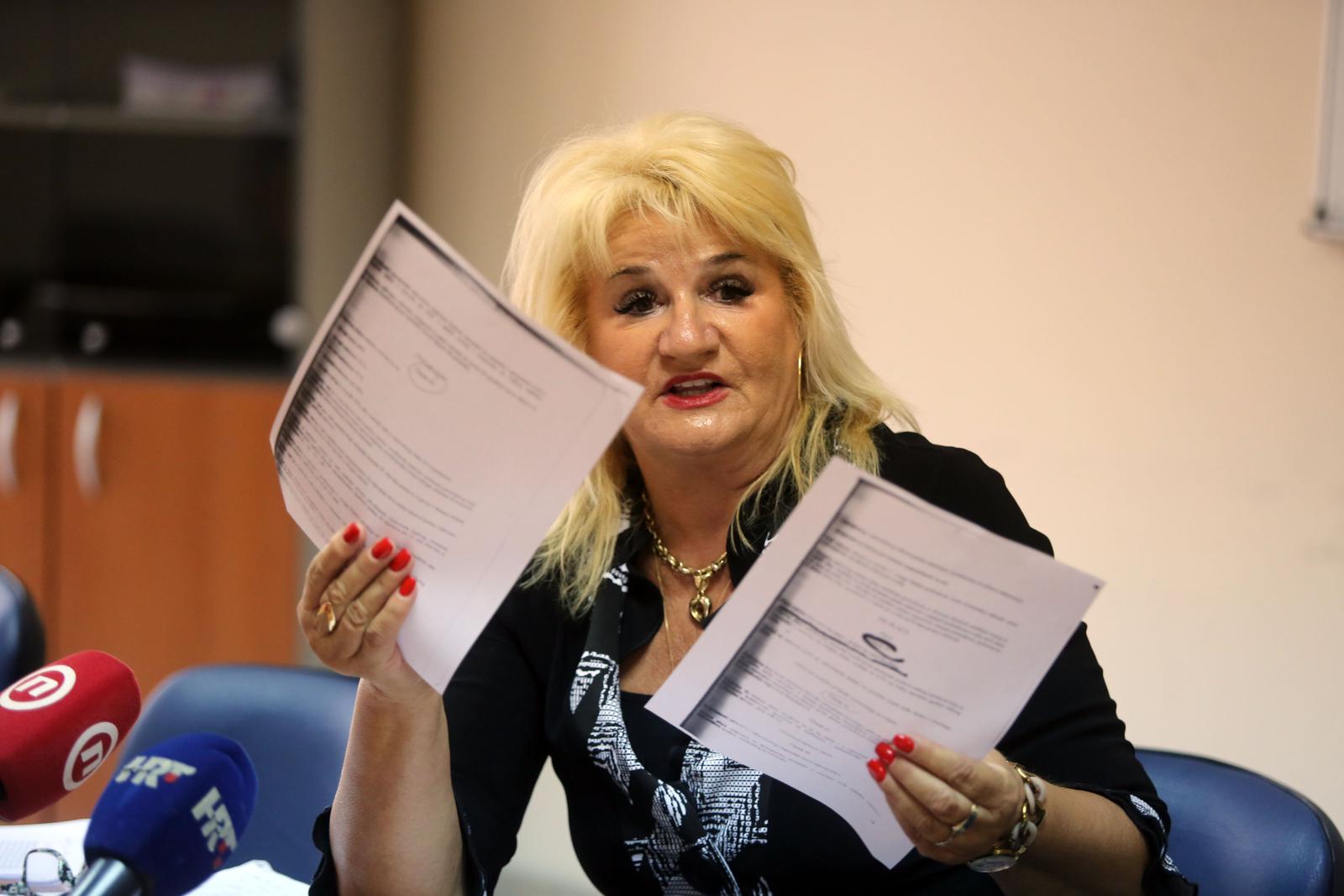 03.09.2019., Rijeka - Radmila Cahut Jurisic na konferenciji predstavnika Sindikata u zdravstvu.rPhoto: Goran Kovacic/PIXSELL