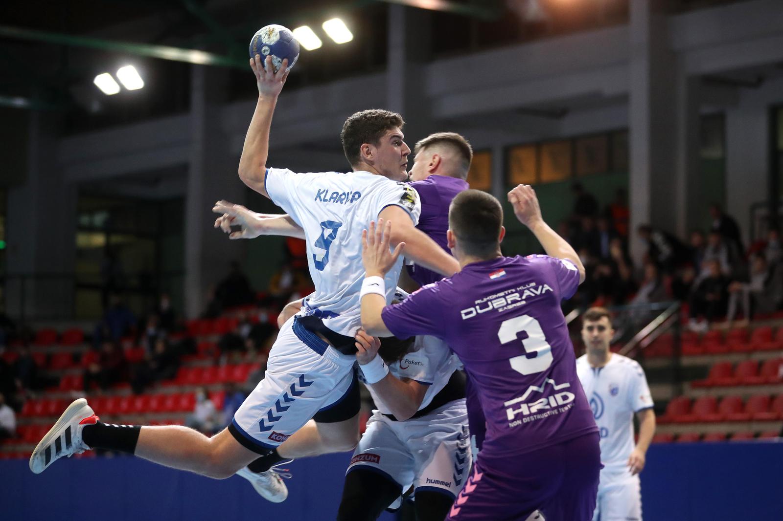 04.02.2022., SD Tresnjevka - Kutija sibica, Zagreb - Paket24 Premijer liga, 14. kolo, RK PPD Zagreb - RK Dubrava. Luka Lovre Klarica, Ivan Barbic. Photo: Luka Stanzl/PIXSELL