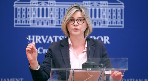 04.07.2023., Zagreb - Na konferenciji za medije odrzanoj u Saboru o temi "Odgovara li novi zakonski okvir na potrebe za solarizacijom Hrvatske i potporom gradjanskoj energetici?" govorila je Sandra Bencic.  Photo: Patrik Macek/PIXSELL