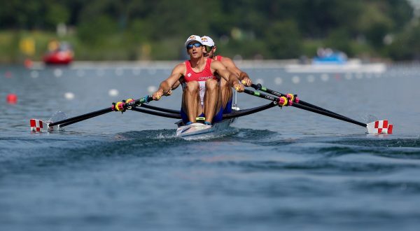 05.05.2023., Zagreb, SRC Jarun - Svjetski veslački kup 2023. Valent Sinkovic i Martin Sinkovic iz Hrvatske u dvojcu na parice. Photo: Igor Kralj/PIXSELL