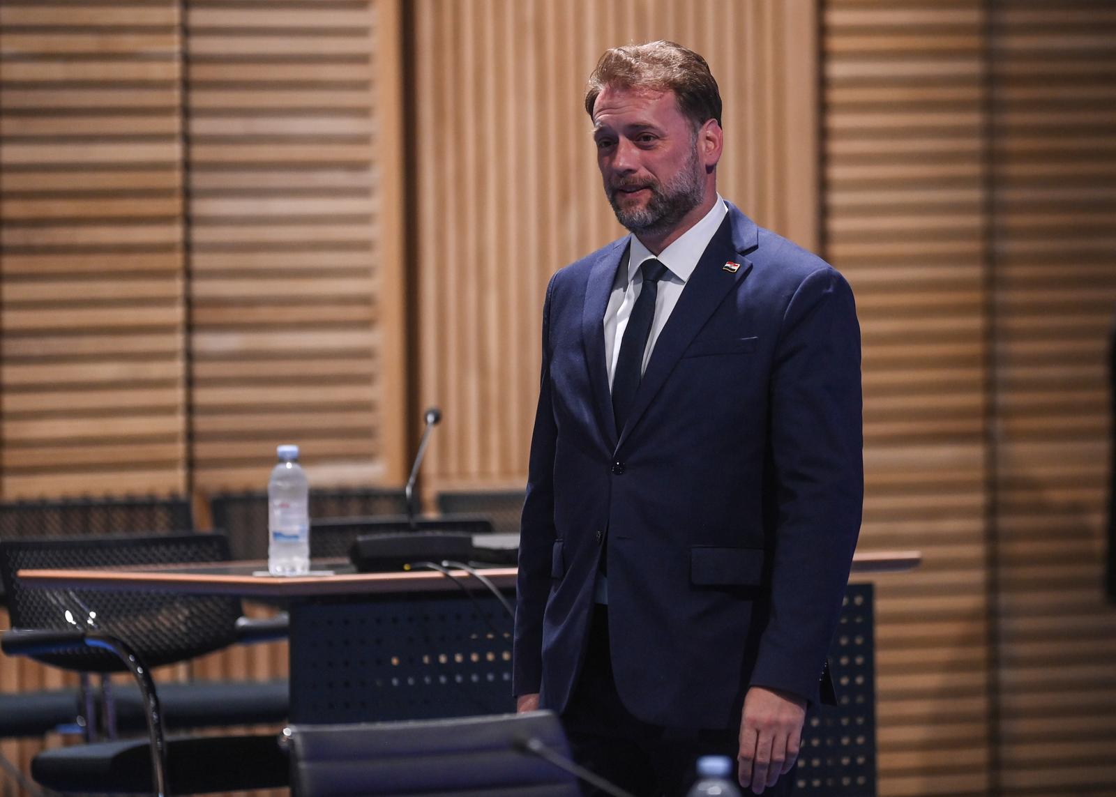 05.07.2023., Zagreb - Clanovi Vlade RH nazocit ce prezentaciji Vijece za provedbu Kodeksa ponasanja državnih duznosnika u tijelima izvrsne vlasti. Predsjednik Vlade Andreja Plenkovic i predsjednica Vijeca za provedbu Kodeksa ponasanja drzavnih duznosnika u tijelima izvrsne vlasti dr. sc. Suncane Roksandic. Photo: Igor Soban/PIXSELL