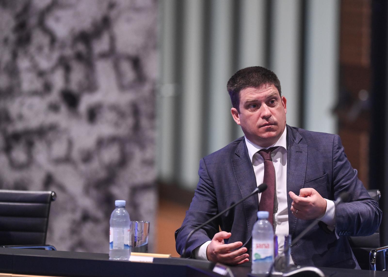 05.07.2023., Zagreb - Clanovi Vlade RH nazocit ce prezentaciji Vijece za provedbu Kodeksa ponasanja državnih duznosnika u tijelima izvrsne vlasti. Predsjednik Vlade Andreja Plenkovic i predsjednica Vijeca za provedbu Kodeksa ponasanja drzavnih duznosnika u tijelima izvrsne vlasti dr. sc. Suncane Roksandic. Photo: Igor Soban/PIXSELL