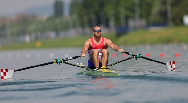 06.05.2023., Zagreb, SRC Jarun - Svjetski veslacki kup 2023. Muskarci skif, polufinale A/B 2, Damir Martin, Hrvatska. Photo: Luka Stanzl/PIXSELL