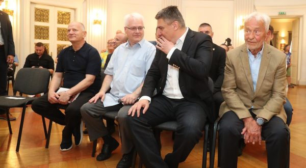 06.07.2023., Zagreb - Predstavljanje knjige Kraljica: Zivota ima i izvan politike 
Jadranke Kosor. Miroslav Separovic, Ivo Josipovic, Zoran Milanovic, Zdenko Ljevak. Photo: Matija Habljak/PIXSELL