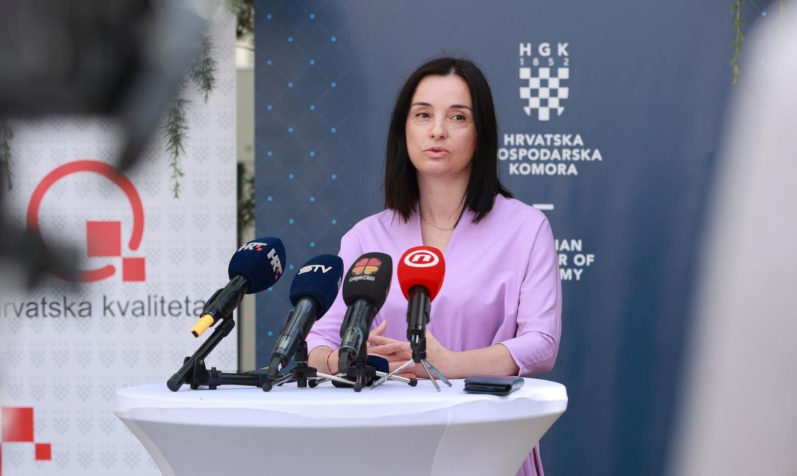 06.07.2023., Osijek -  Ministrica poljoprivrede Marija Vuckovic u posjeti Osjecko-baranjskoj i Vukovarsko-srijemskoj zupaniji, te je u osjeckoj HGK odrzala konferencija za medije na temu „Zetva 2023“. Photo: Davor Javorovic/PIXSELL