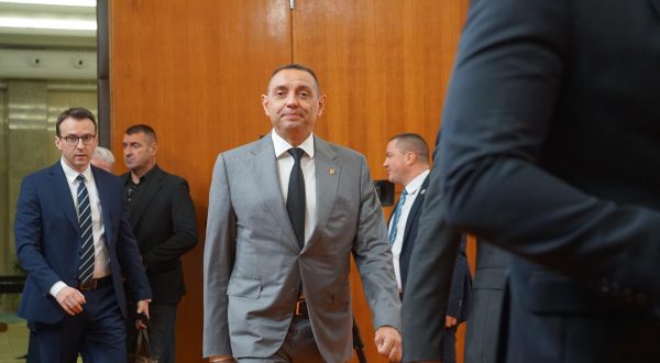 08, October, 2022, Belgrade - The President of the Republic of Serbia, Aleksandar Vucic, addressed the citizens at the Palace of Serbia. Aleksandar Vulin, Petar Petkovic. Photo: M.M./ATAImages

08, oktobar, 2022, Beograd - Predsednik Republike Srbije Aleksandar Vucic obratio se gradjanima u Palati Srbija.  Photo: M.M./ATAImages/PIXSELL