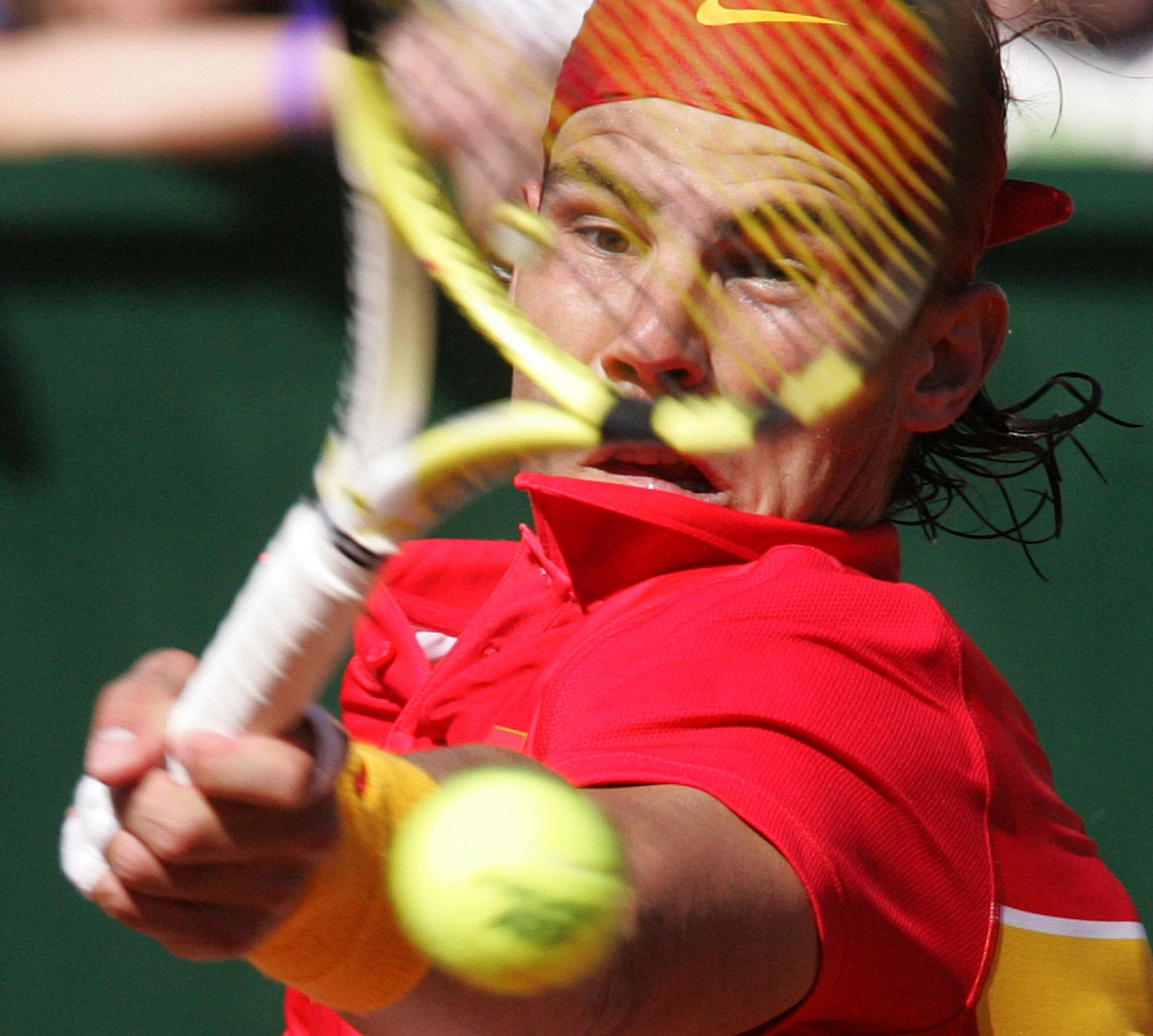 08.03.2009.,Spanjolska - Davis Cup,1. kolo Svjetske skupine,Spanjolska - Srbija,Rafael nadal - Novak DjokovicrPhoto Stringer/Pixsell
