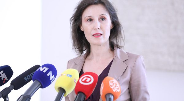 10.07.2023., Zagreb - Na konferenciji za medije odrzanoj u Saboru o sukobu s Antom Deurom i Brankom Borkovicem govorila je Dalija Oreskovic. Photo: Patrik Macek/PIXSELL