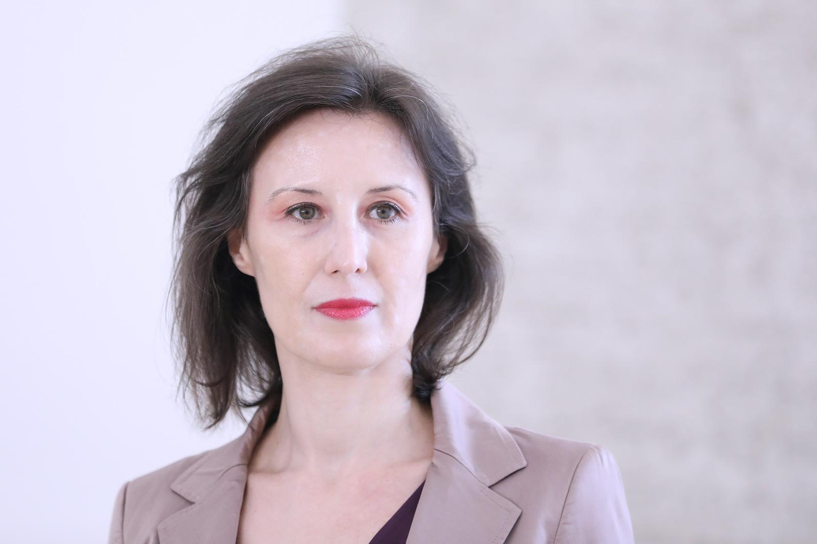 10.07.2023., Zagreb - Na konferenciji za medije odrzanoj u Saboru o sukobu s Antom Deurom i Brankom Borkovicem govorila je Dalija Oreskovic. Photo: Patrik Macek/PIXSELL