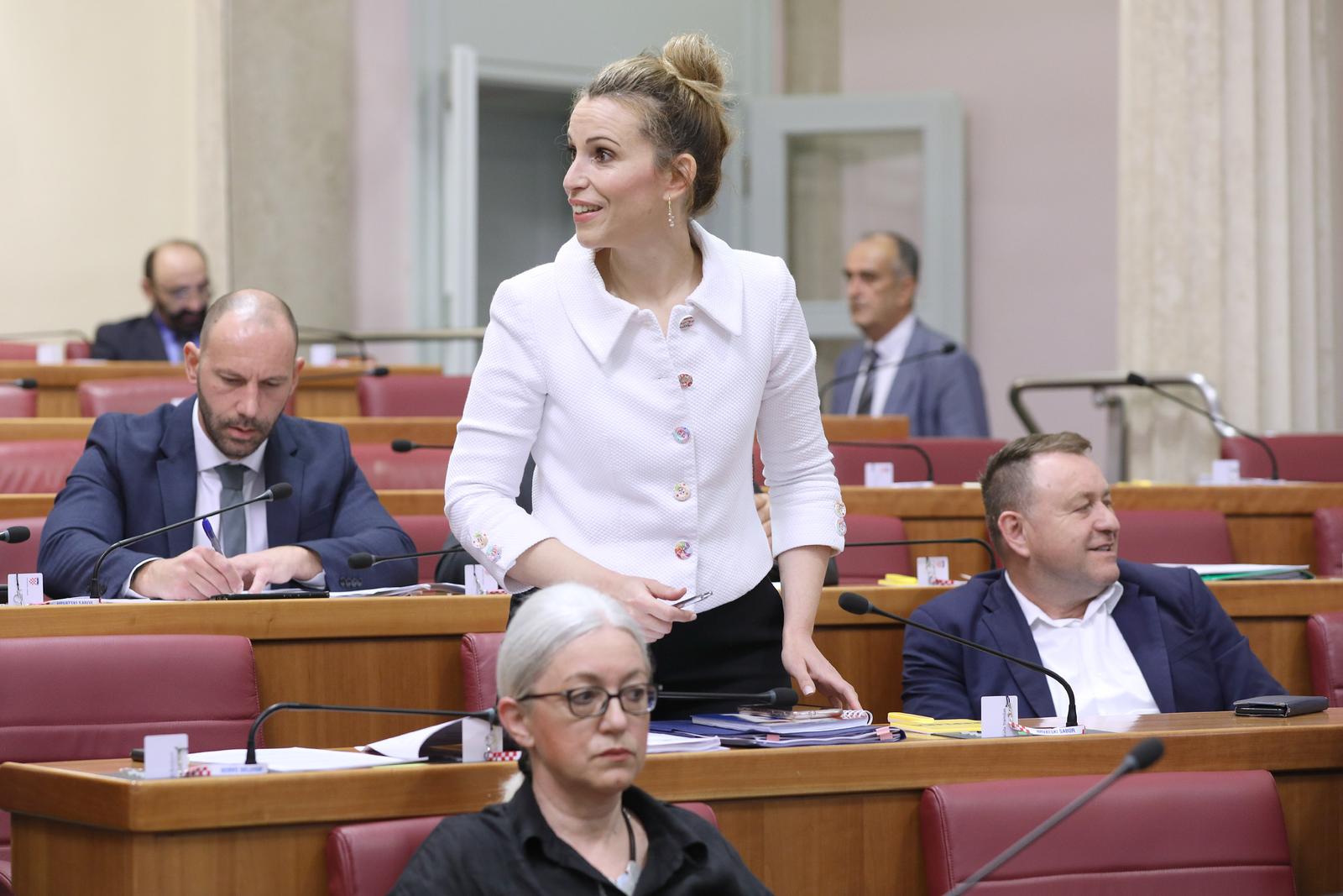 12.07.2023., Zagreb - Sabor 16. sjednicu nastavlja raspravom o prijedlogu zakona o izbornim jedinicama za izbor zastupnika u Hrvatski sabor. Photo: Patrik Macek/PIXSELL