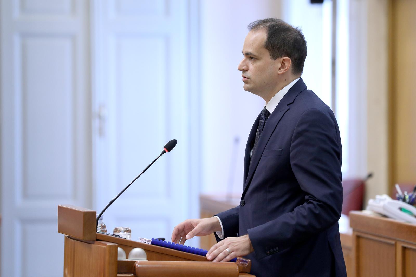 12.07.2023., Zagreb - Sabor 16. sjednicu nastavlja raspravom o prijedlogu zakona o izbornim jedinicama za izbor zastupnika u Hrvatski sabor. Photo: Patrik Macek/PIXSELL
