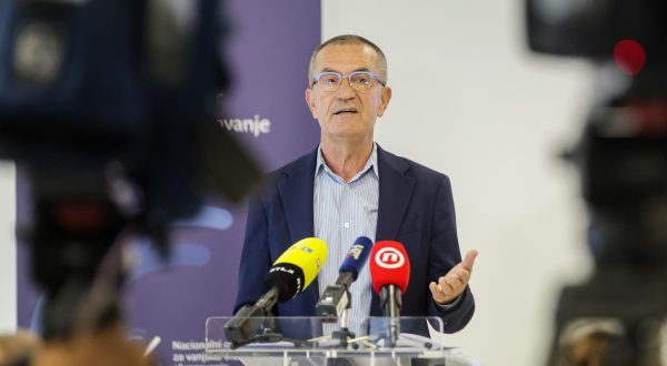 12.07.2023., Zagreb - Ravnatelj  Nacionalnog centara za vanjsko vrednovanje obrazovanja Vinko Filipovic na konferenciji za novinare predstavio je privremene rezultate ispita drzavne mature u prvom roku za skolsku godinu 2022./2023.  Photo: Luka Stanzl/PIXSELL