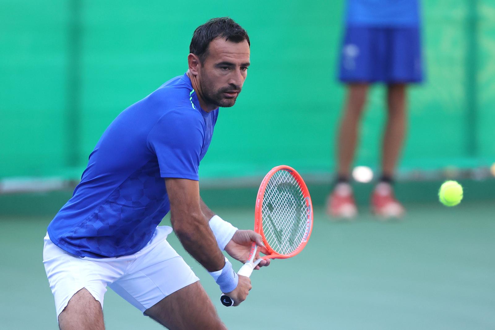13.07.2022., Visoko, Bosna i Hercegovina - Novak Djokovic odigrao je s Ivanom Dodigom ekshibicijski teniski susret u Visokom.  Photo: Armin Durgut/PIXSELL