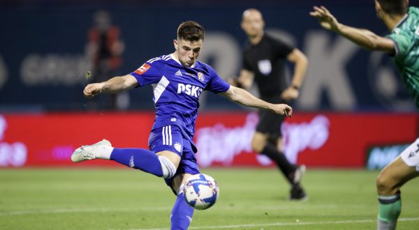 15.07.2023., stadion Maksimir, Zagreb - Susret Dinama i Hajduka u SuperSport Superkupu uvod je je novu sezonu hrvatskog nogometa. Na stadionu Maksimir prvak Hrvatske Dinamo i osvajac kupa Hajduk borit ce se za prvi trofej sezone. Martin Baturina. Photo: Matija Habljak/PIXSELL