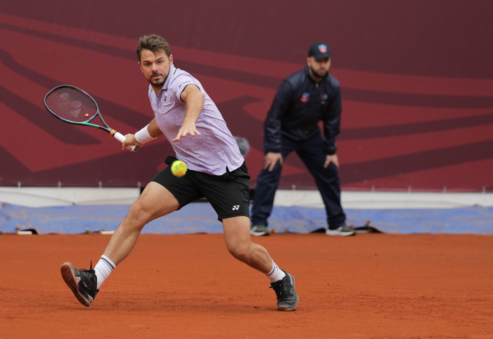 17.04.2023., Banja Luka, Bosna i Hercegovina - Mec prvog kola ATP turnira Srpska Open izmedju francuskog tenisaca Luca Van Asschea i svicarskog tenisaca Stanislasa Wawrinke na centralnom terenu Nacionalnog teniskog kompleksa u parku Mladen Stojanovic. Stanislas Wawrinka Photo: Dejan Rakita/PIXSELL