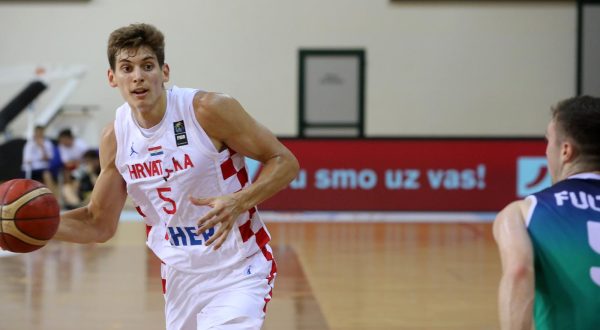 19.07.2023., Opatija - Kosarkaska utakmica kvalifikacije za ERuroBasket 2025, Hrvatska - Irska ui dvorani Marino cvetkovic. Roko Prkacin Photo: Goran Kovacic/PIXSELL