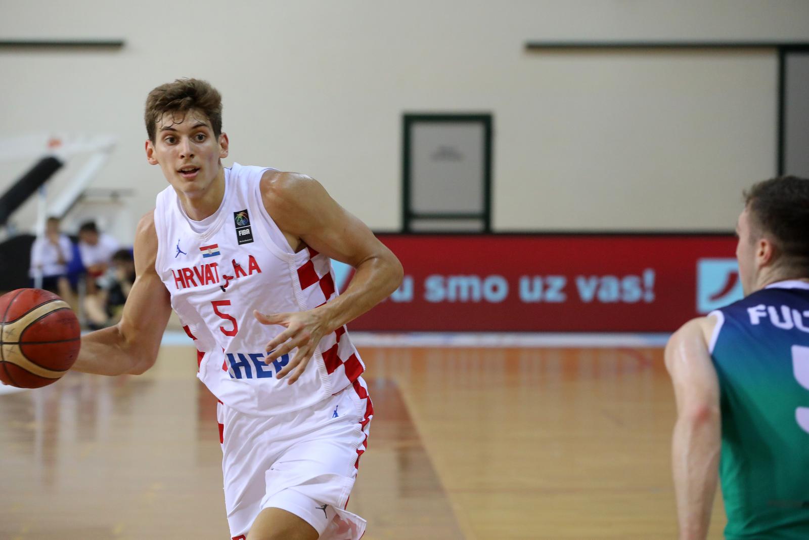 19.07.2023., Opatija - Kosarkaska utakmica kvalifikacije za ERuroBasket 2025, Hrvatska - Irska ui dvorani Marino cvetkovic. Roko Prkacin Photo: Goran Kovacic/PIXSELL