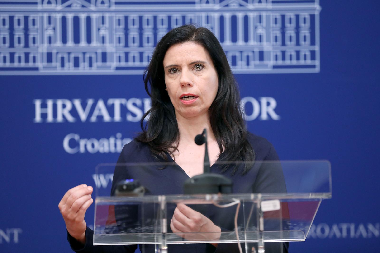 20.06.2023., Zagreb - Na konferenciji za medije odrzanoj u Saboru o izmjemama Zakon o radu govorili Katarina Peovic i predstavnici sindikata. Photo: Patrik Macek/PIXSELL