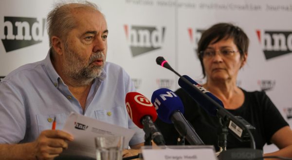 20.7.2023. Zagreb - Konferencija Hrvatskog novinarskog drustva o radnoj verziji novog zakona o medijima Photo: Mia Slafhauzer/PIXSELL