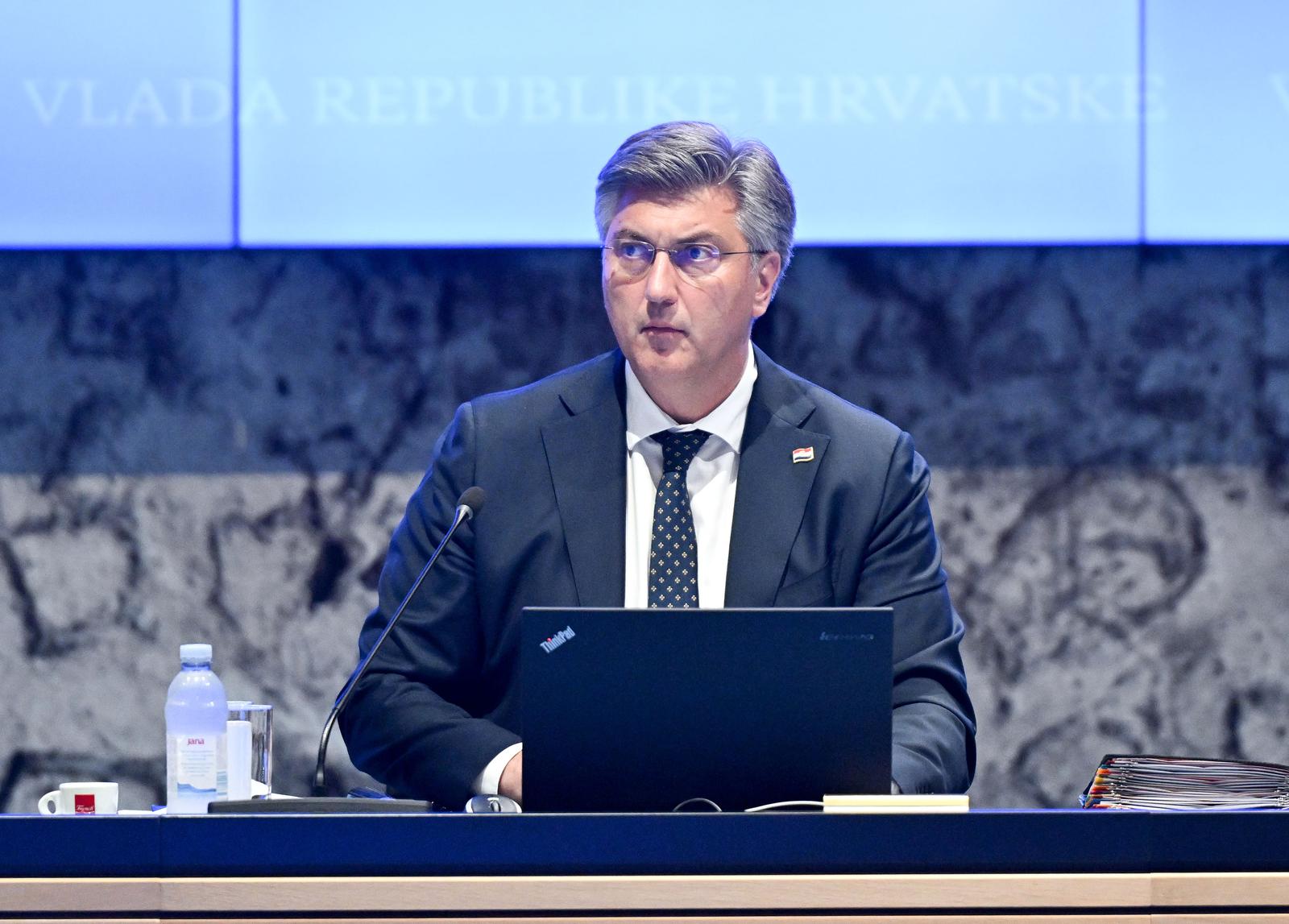 21.06.2023., Zagreb - U Nacionalnoj i sveucilisnoj knjiznici odrzana je 229. sjednica Vlade Republike Hrvatske. predsjednik Vlade Andrej Plenkovic Photo: Davorin Visnjic/PIXSELL