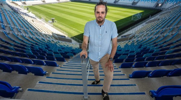 20.07.2023., Osijek - Mislav Salitrezic, arhitekt Opus Arene, novog stadiona nogometnog kluba Osijek na Pampasu. Photo: Davor Javorovic/PIXSELL