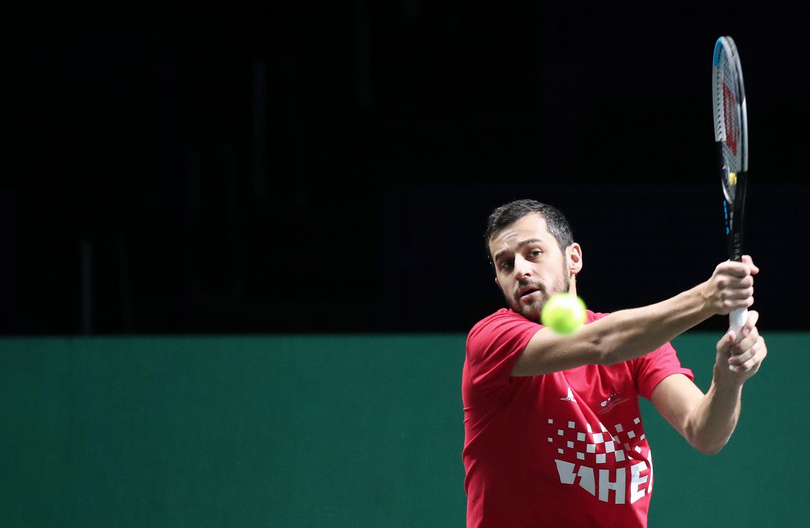 22.11.2022., Malaga - Davis Cup by Rakuten Final. Trening hrvatske reprezentacije. Pavic Mate. Photo: Sanjin Strukic/PIXSELL