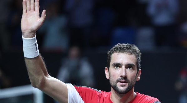 23.11.2022., Malaga - Jose Maria Martin Carpena Arena. Davis Cup by Rakuten, cetvrtfinale, Hrvatska - Spanjolska. Marin Cilic VS Pablo Carreno Busta Photo: Sanjin Strukic/PIXSELL