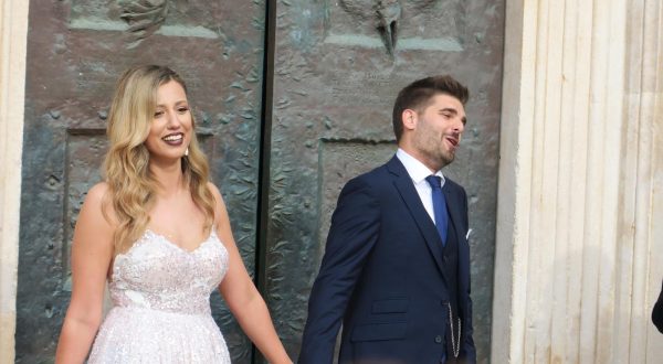25.05.2019., Hvar - Vjencanje Brune Sanader i Vedrana Vukadinovica u hvarskoj katedrali. Photo: Ivo Cagalj/PIXSELL