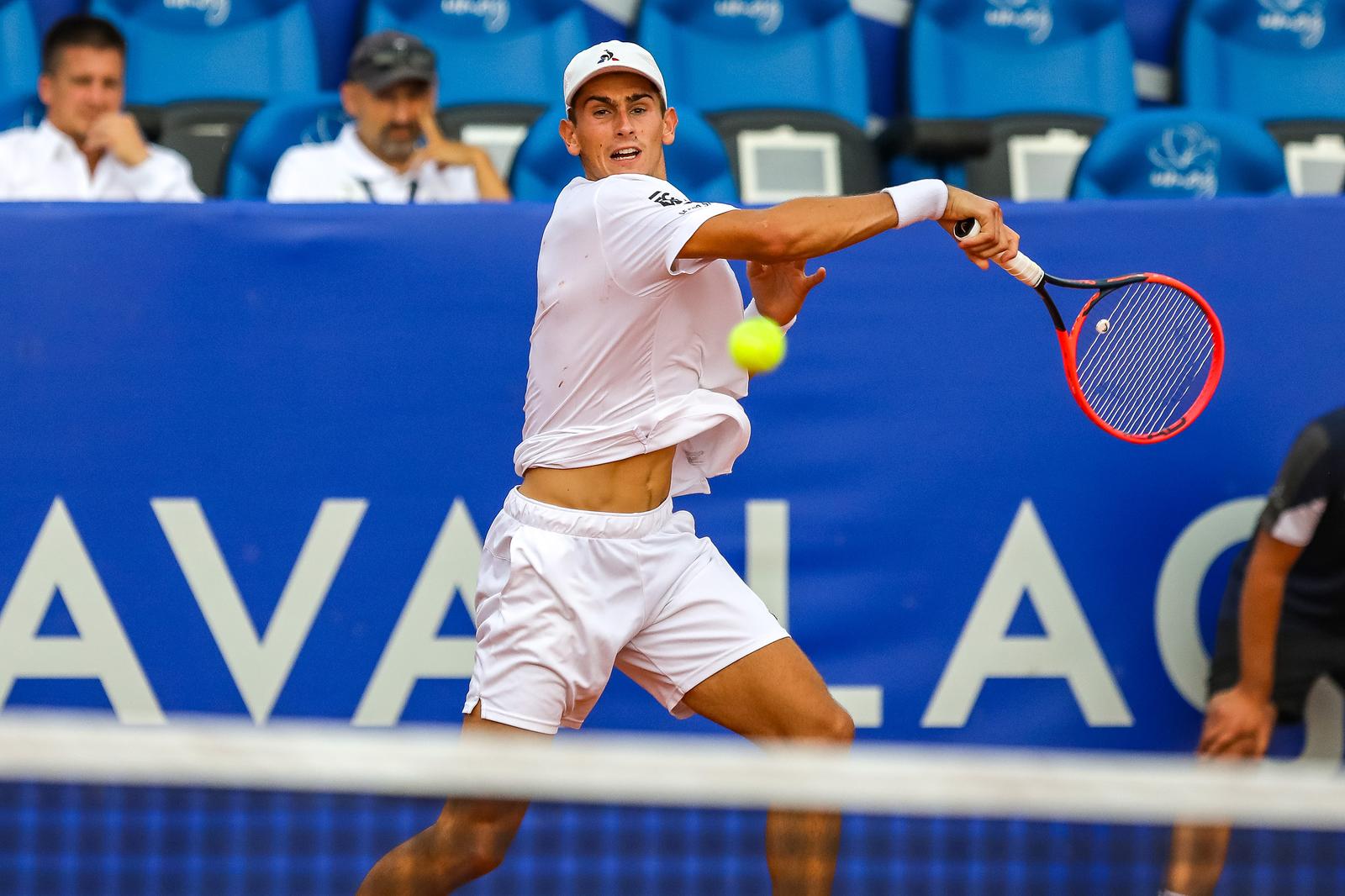25.07.2023.., Umag -
Plava Laguna Croatia Open Umag. 
Drugo kolo, mec izmedju nizozemac Jesper De Jong i talijan Matteo Arnaldi.  Photo: Srecko Niketic/PIXSELL