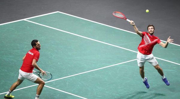 25.11.2022., Malaga - Jose Maria Martin Carpena Arena. Davis Cup by Rakuten. Polufinale, parovi Matthew Ebden/Max Purcell v Nikola Mektic/Mate Pavic Photo: Sanjin Strukic/PIXSELL