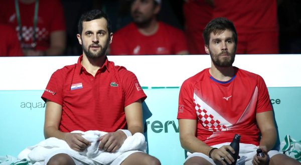 25.11.2022., Malaga - Jose Maria Martin Carpena Arena. Davis Cup by Rakuten. Polufinale, parovi Matthew Ebden/Max Purcell v Nikola Mektic/Mate Pavic, Photo: Sanjin Strukic/PIXSELL