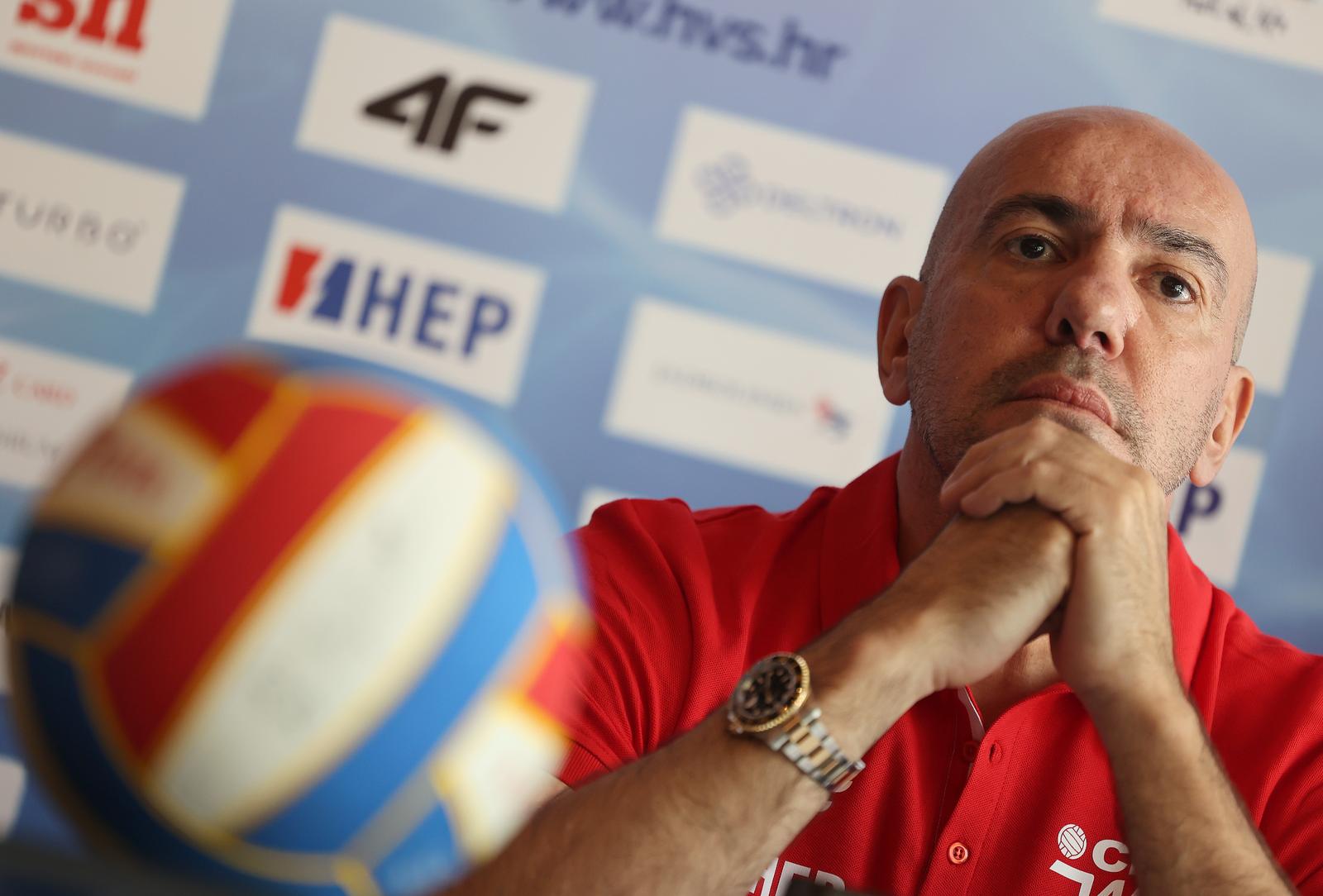 26.05.2023.,hotel Zonar, Zagreb - Izbornik Ivica Tucak uz kapetana Ivana Krapica i Perica Bukic
predstavili su sve aktivnosti i siri spisak reprezentativaca prije pocetka nove reprezentativne sezone Barakuda. Photo: Marko Prpic/PIXSELL