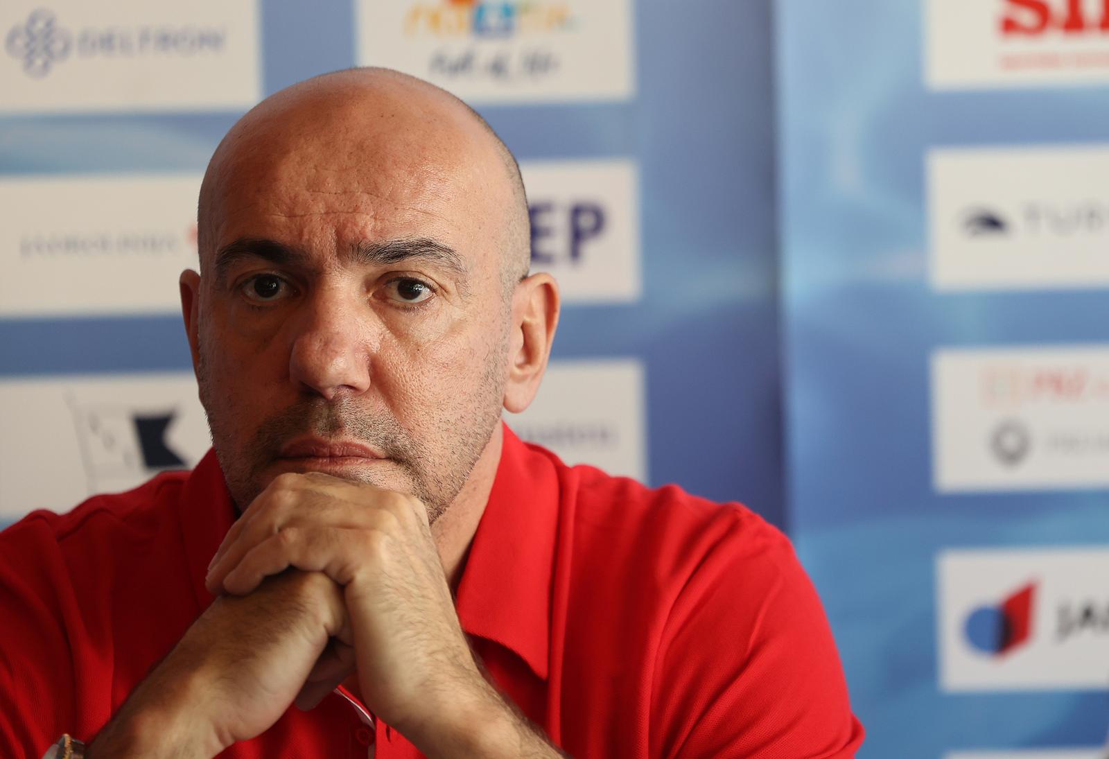 26.05.2023.,hotel Zonar, Zagreb - Izbornik Ivica Tucak uz kapetana Ivana Krapica i Perica Bukic
predstavili su sve aktivnosti i siri spisak reprezentativaca prije pocetka nove reprezentativne sezone Barakuda. Photo: Marko Prpic/PIXSELL