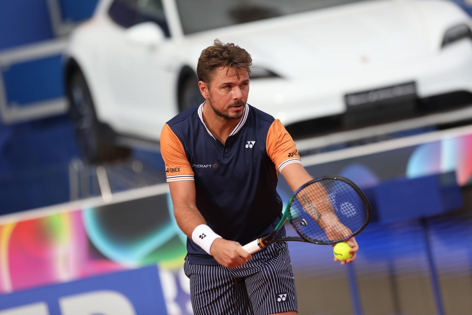 26.07.2023., Umag -
Plava Laguna Croatia Open Umag. Drugo kolo, mec izmedju Svicarca Stan Wawarinka i Austrijanac Filip Misolic.  Photo: Srecko Niketic/PIXSELL