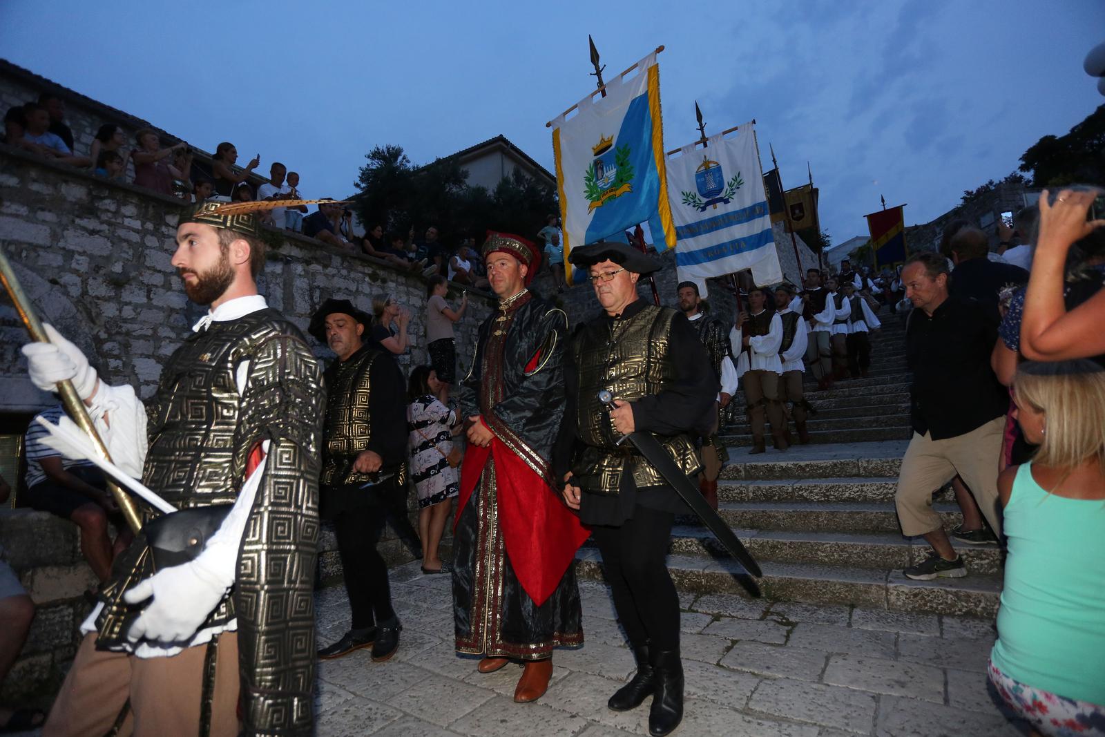 27.07.2019., Rab - Rapska Fjera. Viteske igre i stari srednjovjekovni obicaji.rGoran Kovacic/PIXSELL