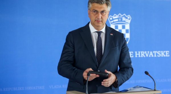 27.07.2023., Zagreb - Nakon sjednice Vlade premijer Andrej Plenkovic dao je izjavu za medije Photo: Zeljko Hladika/PIXSELL