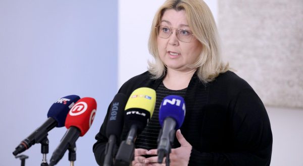 28.06.2023., Zagreb - Na konferenciji za medije odrzanoj u Saboru o aktualnim temama govorila je Ivana Posavec Krivec. Photo: Patrik Macek/PIXSELL