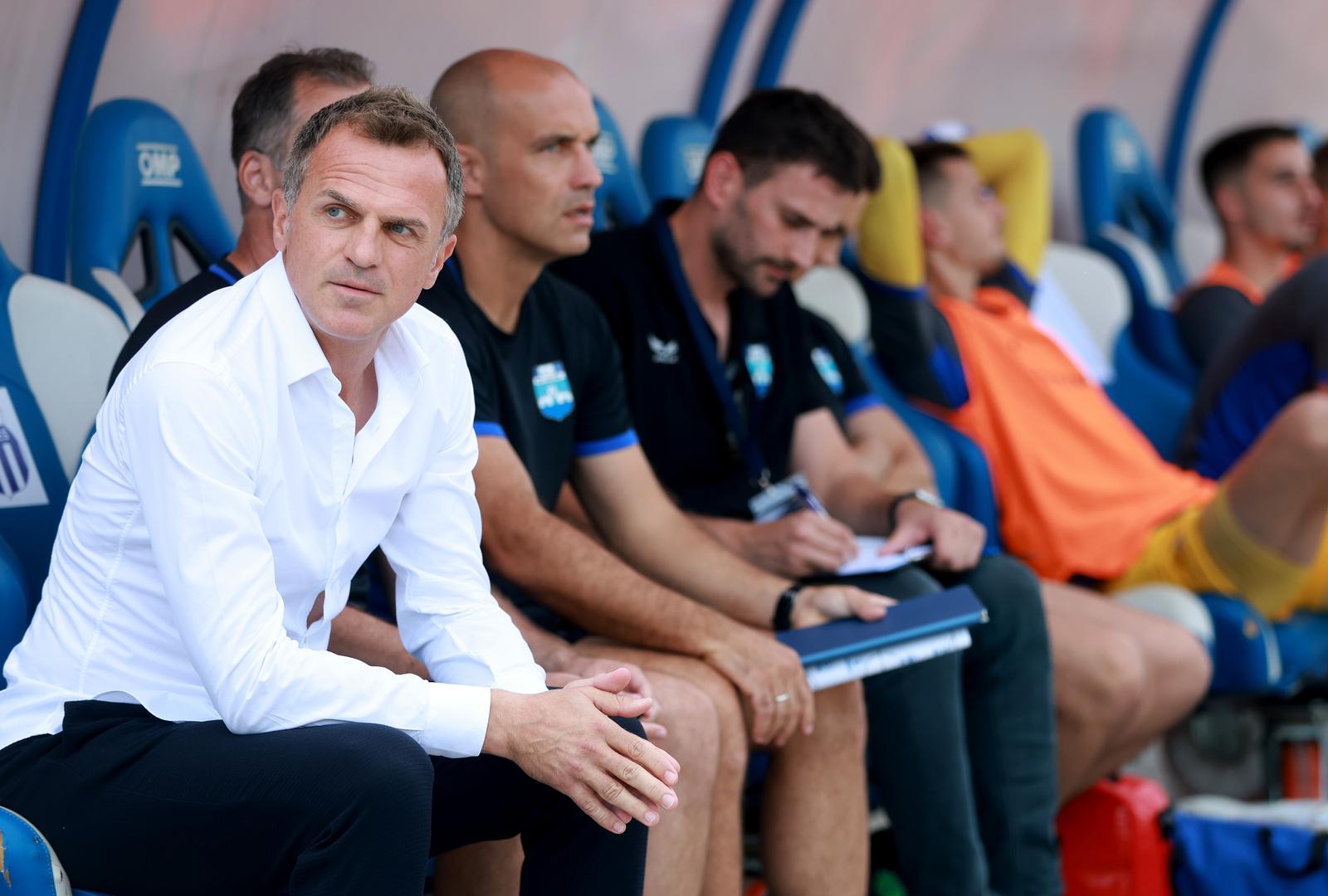 30.07.2023., Zagreb - SuperSport HNL, 02. kolo, NK Rudes - NK Osijek. Stjepan Tomas Photo: Sanjin Strukic/PIXSELL