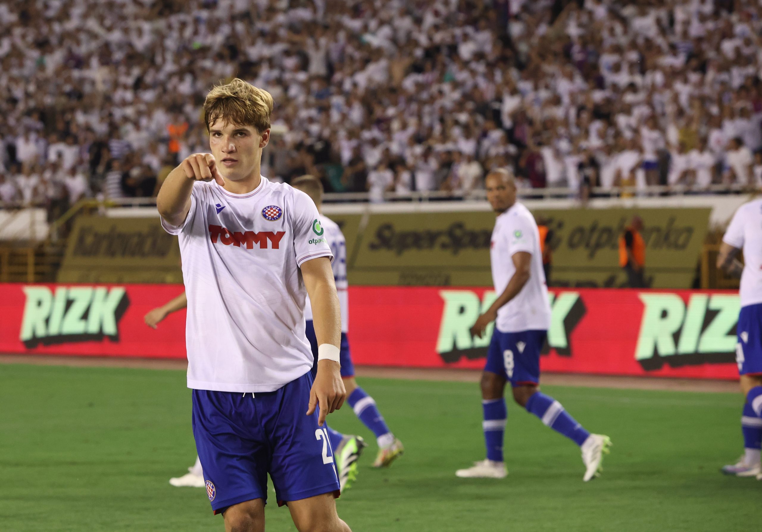 30.07.2023., Split - SuperSport HNL, 02. kolo, HNK Hajduk - HNK Rijeka. Rokas Pukstas Photo: Ivo Cagalj/PIXSELL